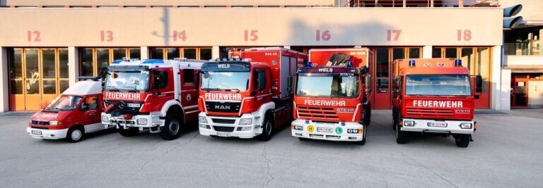 Einsatzfahrzeuge der Feuerwehr Wels